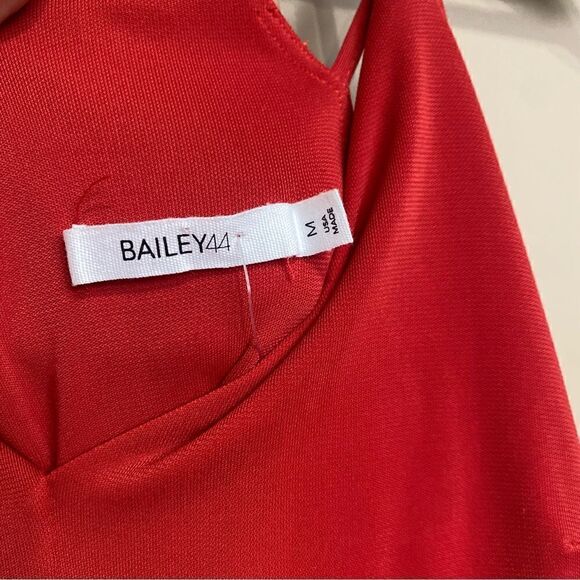 Bailey 44 Womens Red Strappy Side Slit Formal Maxi Dress Size Medium - Picture 4 of 8